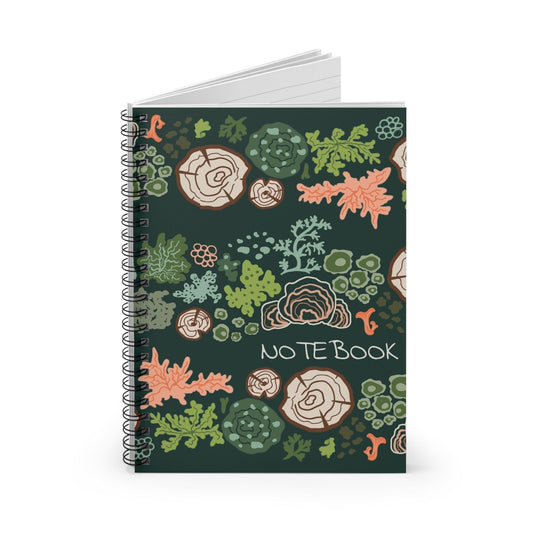 Lichen Spiral Notebook - GroveWisdom