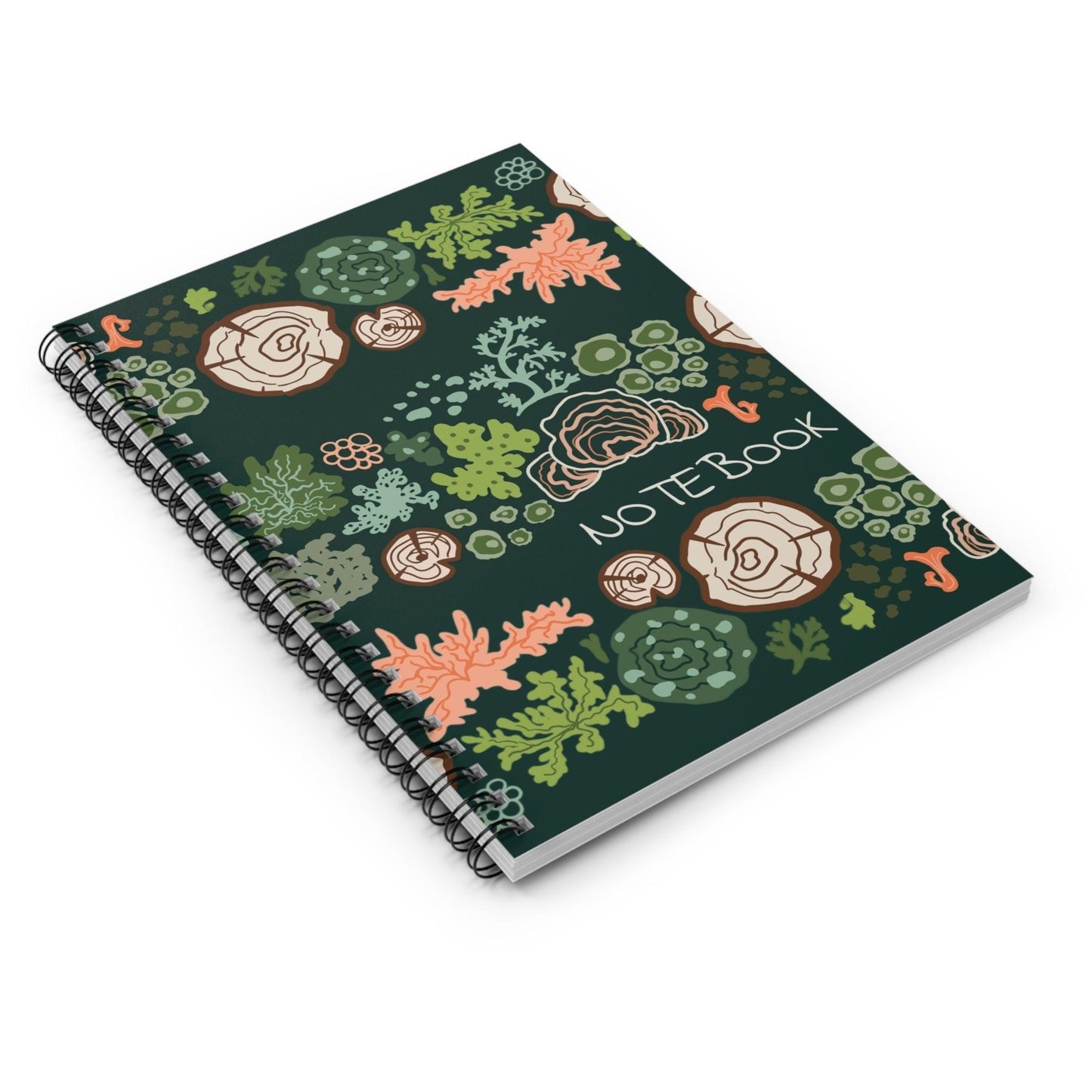 Lichen Spiral Notebook - GroveWisdom