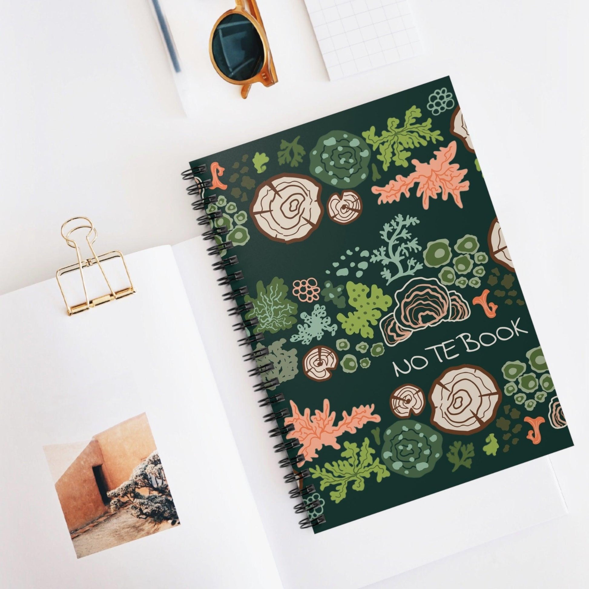 Lichen Spiral Notebook - GroveWisdom