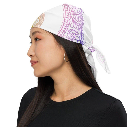 Mandala White Bandana - GroveWisdom