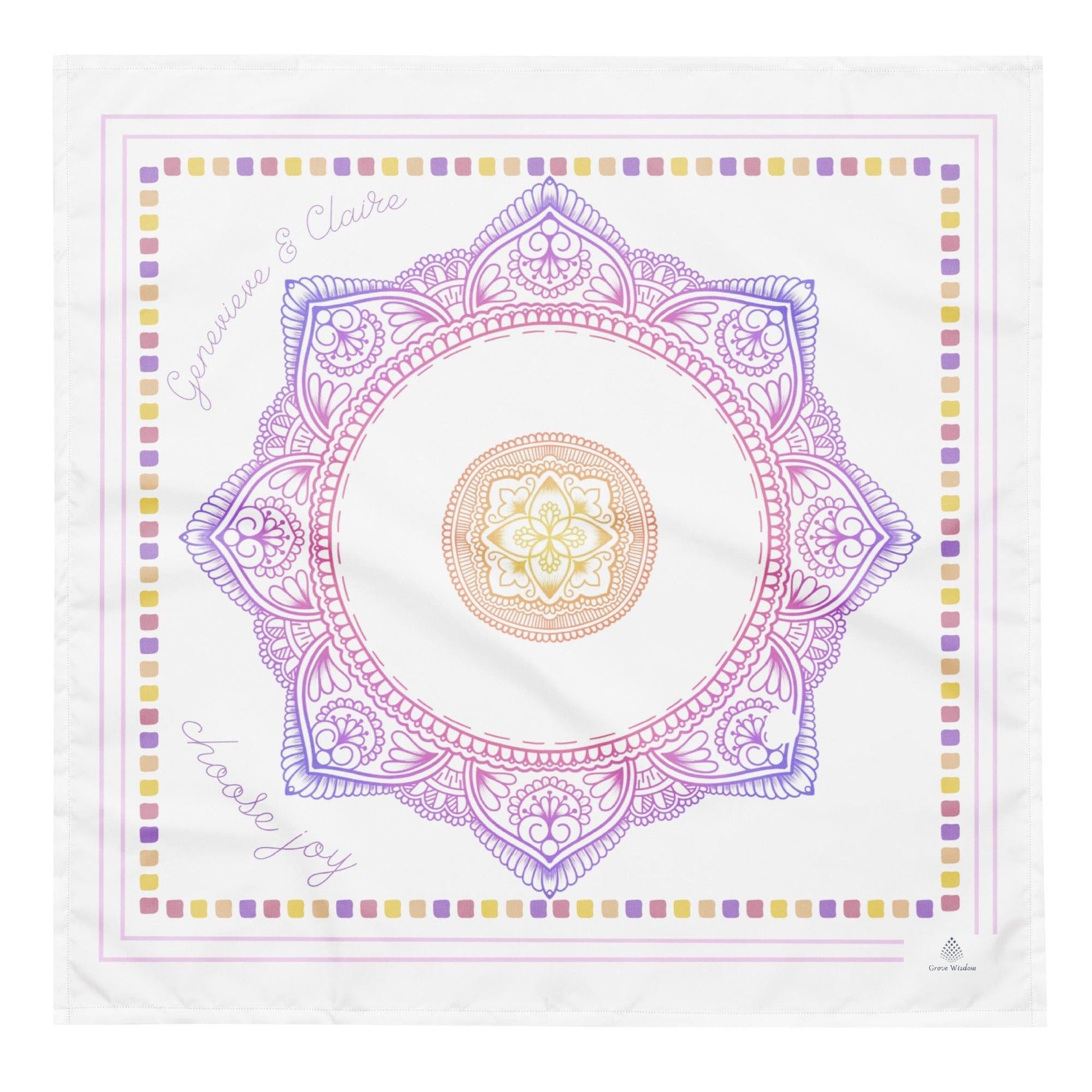 Mandala White Bandana - GroveWisdom