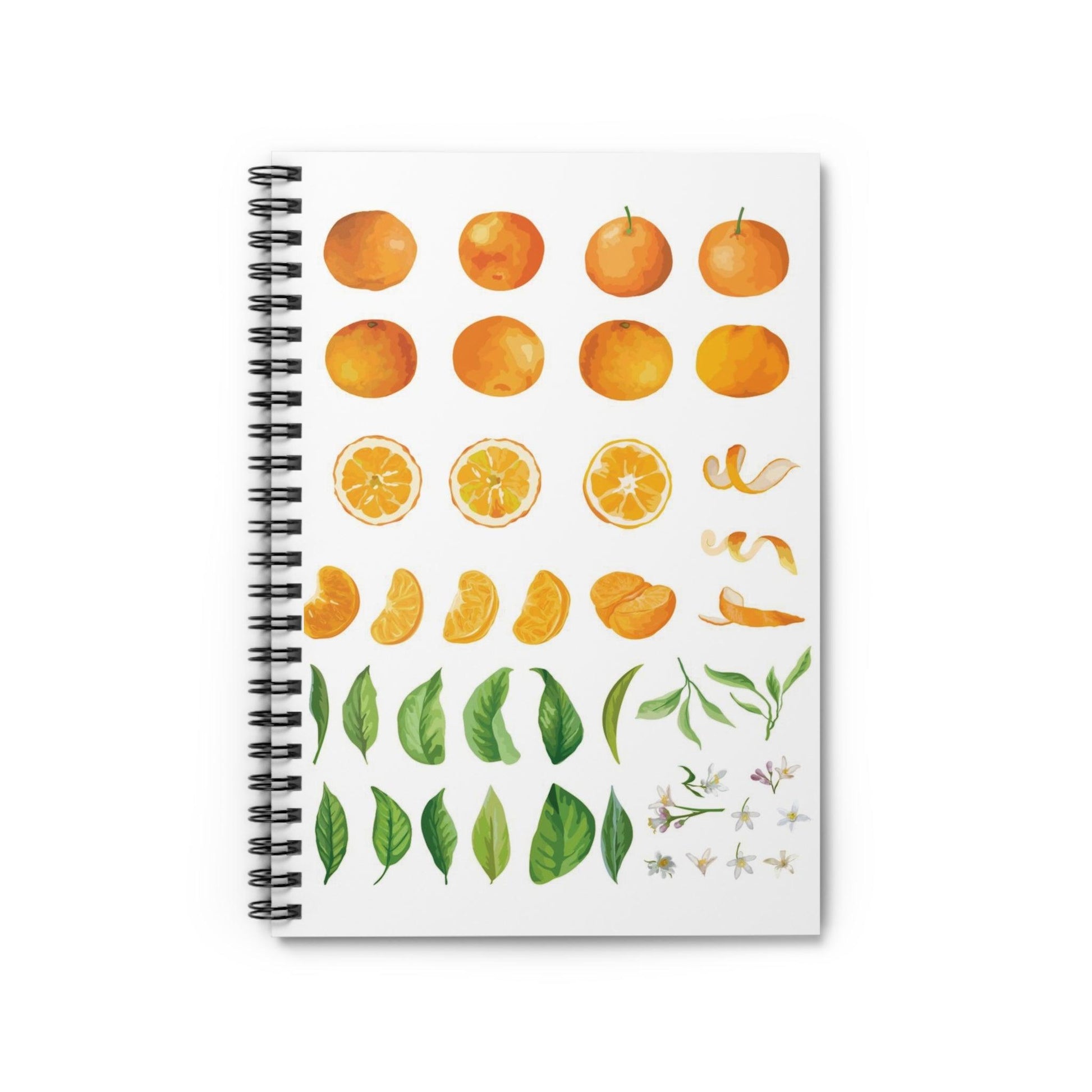 Mandarin Orange Botanical Spiral Notebook - GroveWisdom