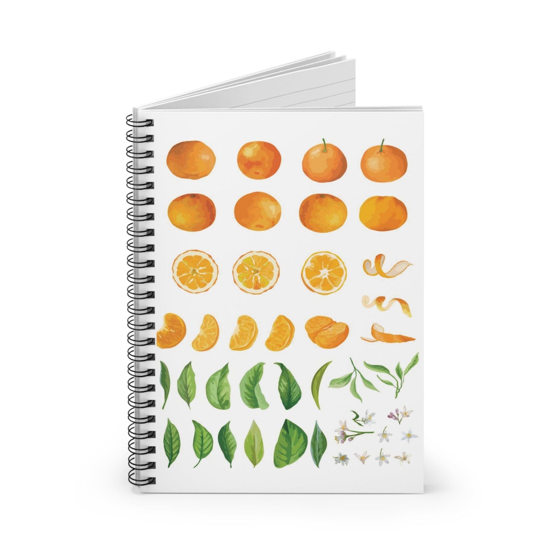 Mandarin Orange Botanical Spiral Notebook - GroveWisdom