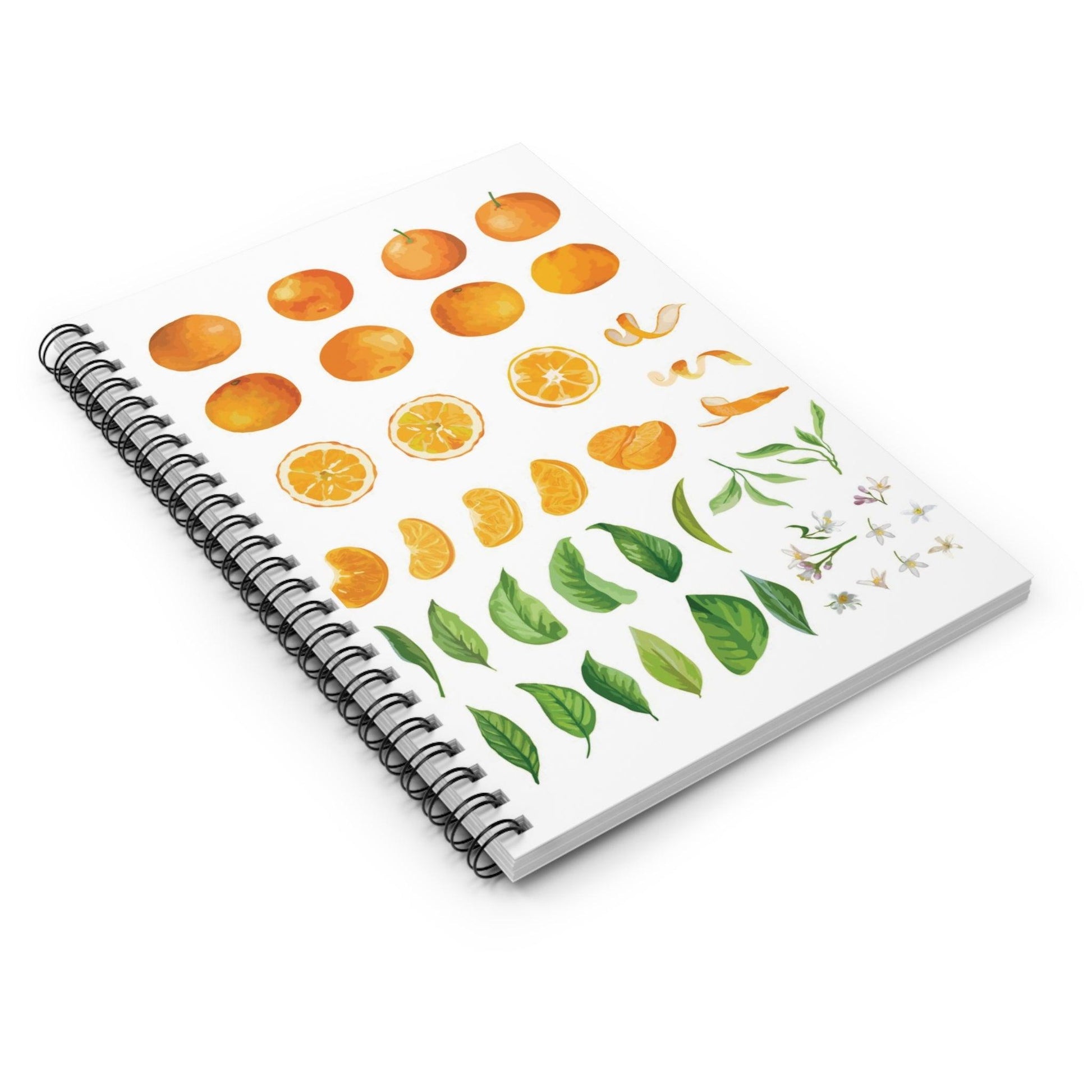 Mandarin Orange Botanical Spiral Notebook - GroveWisdom