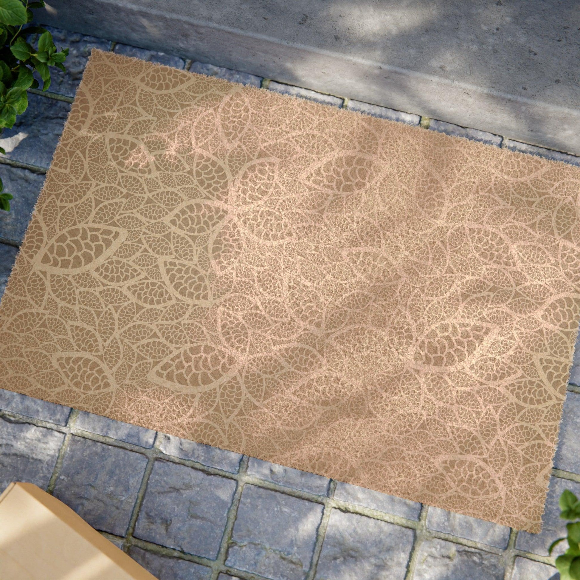 Minimalist Leaves Coir Doormat - GroveWisdom