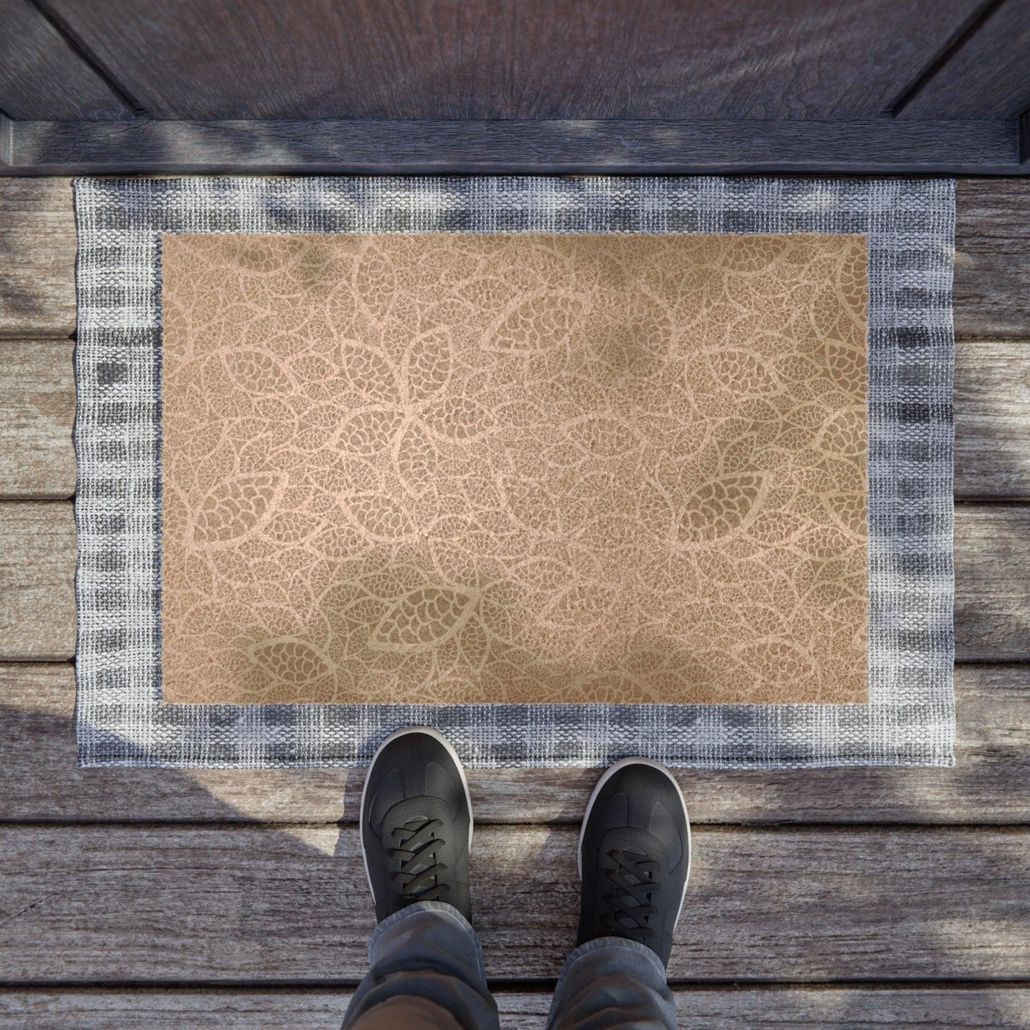 Minimalist Leaves Coir Doormat - GroveWisdom