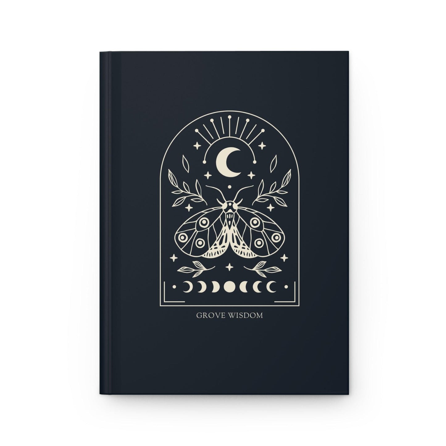 Moonlit Moth Hardcover Journal - GroveWisdom