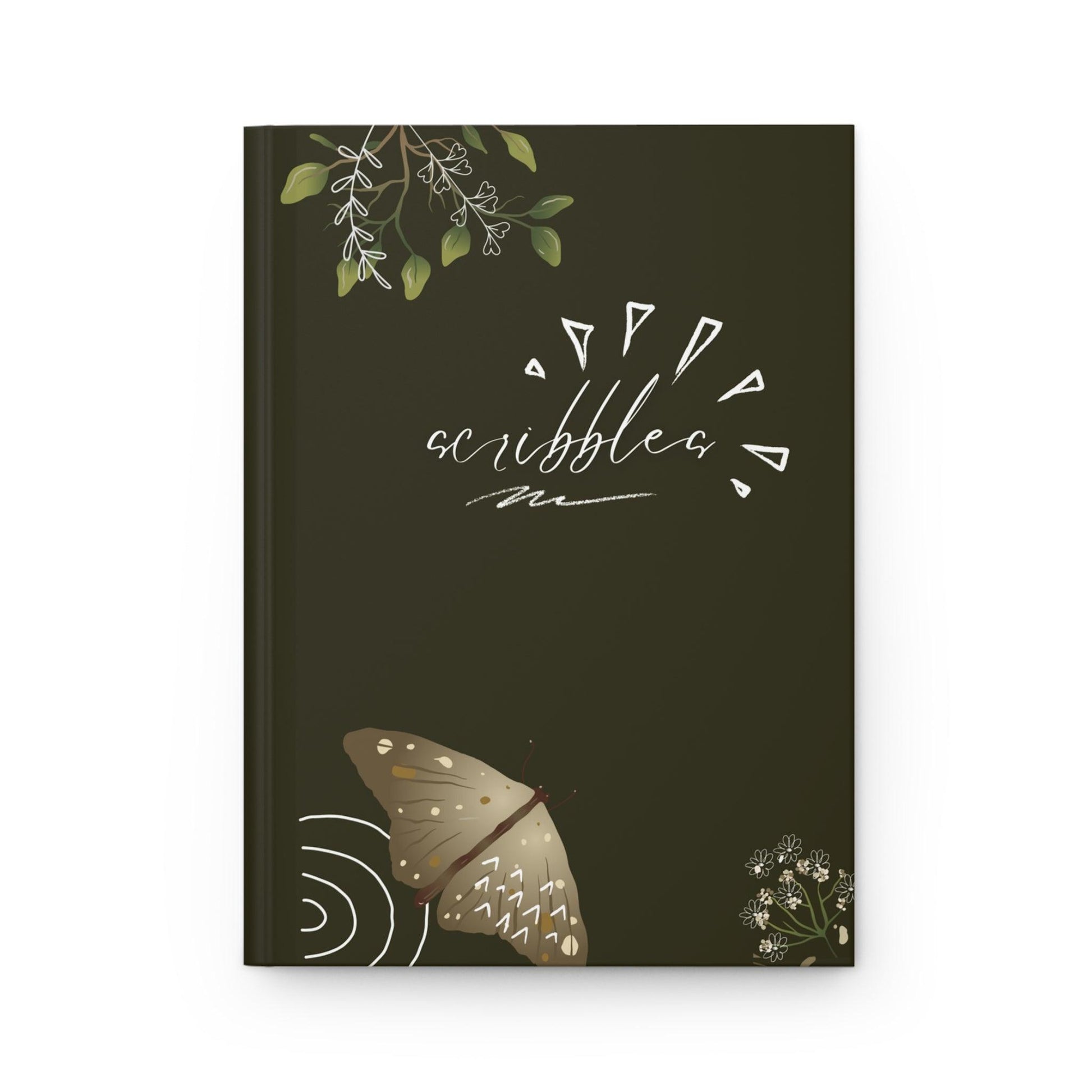 Moth Scribbles Hardcover Notebook - GroveWisdom