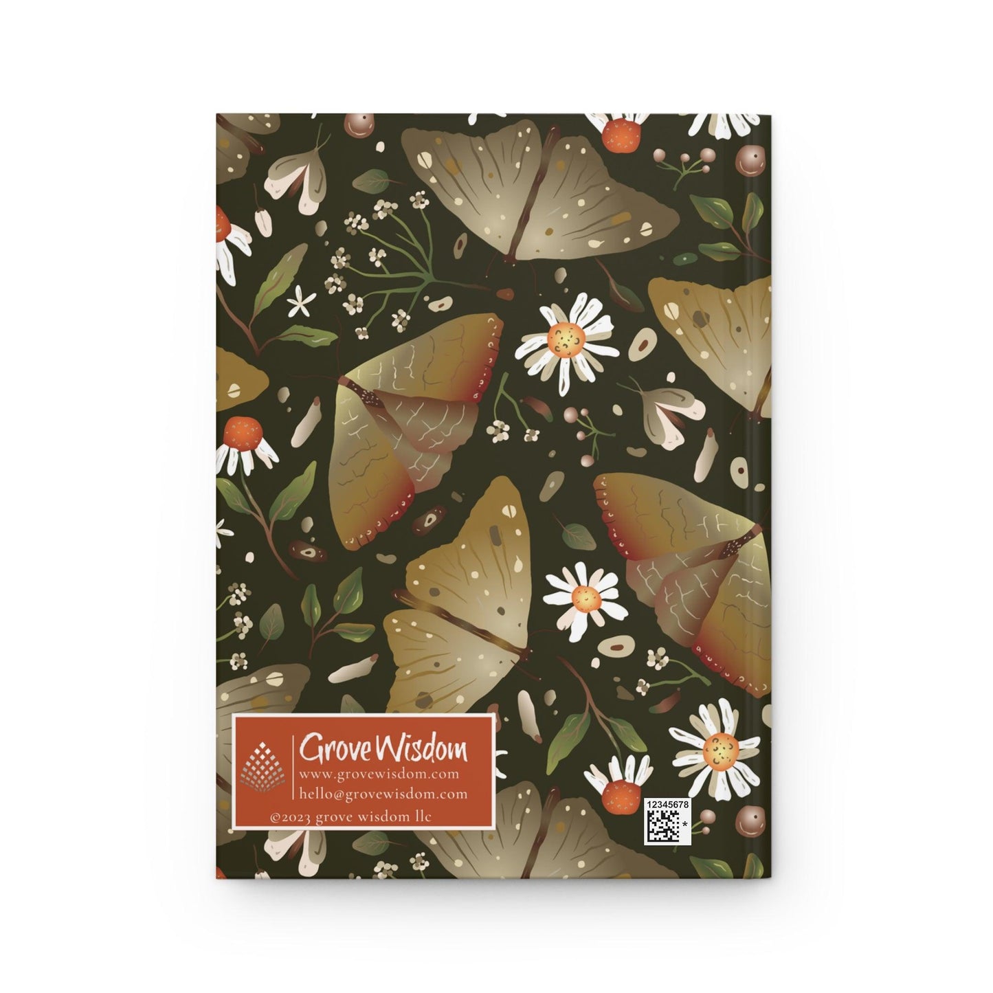 Moth Scribbles Hardcover Notebook - GroveWisdom