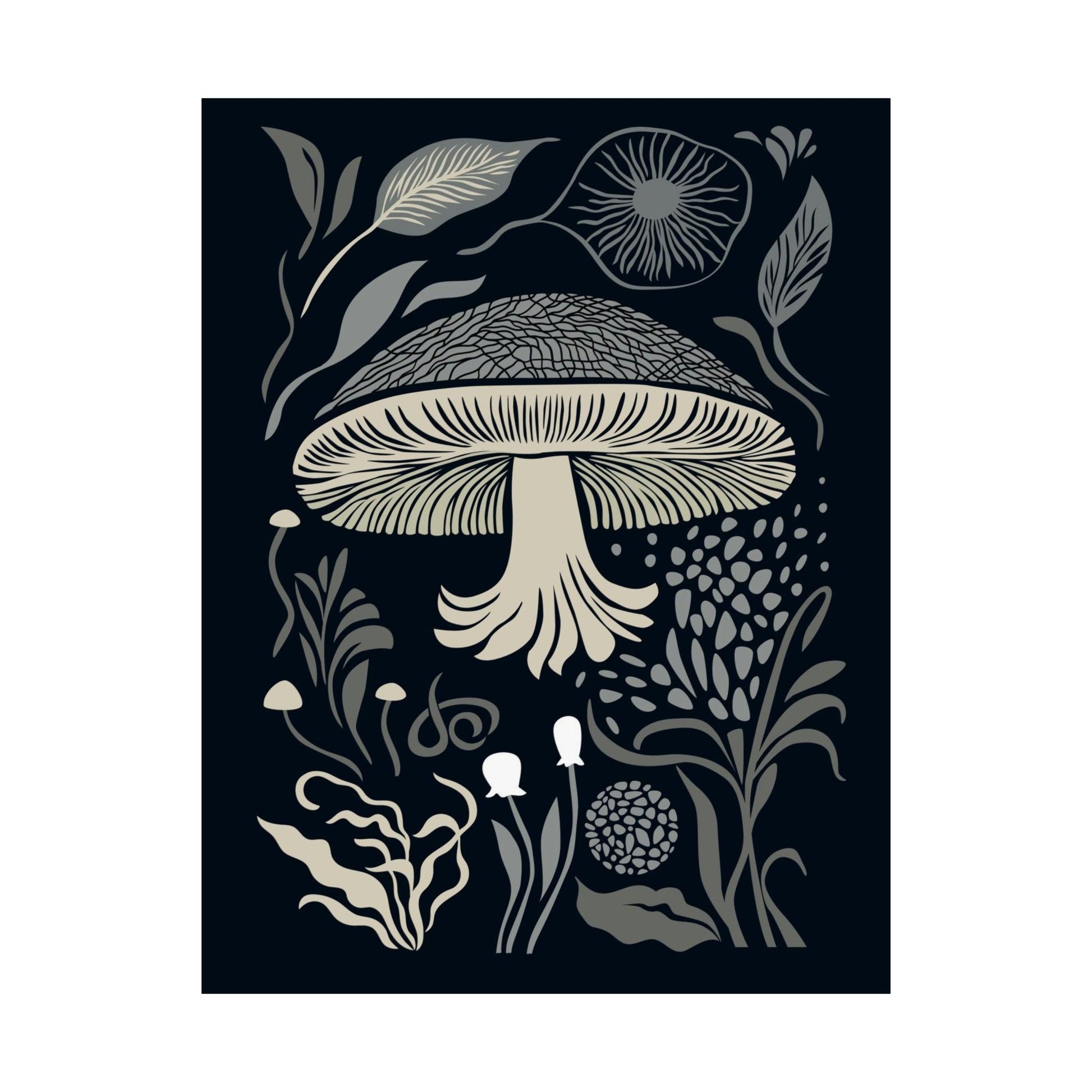 Mushroom Botanical Print - GroveWisdom