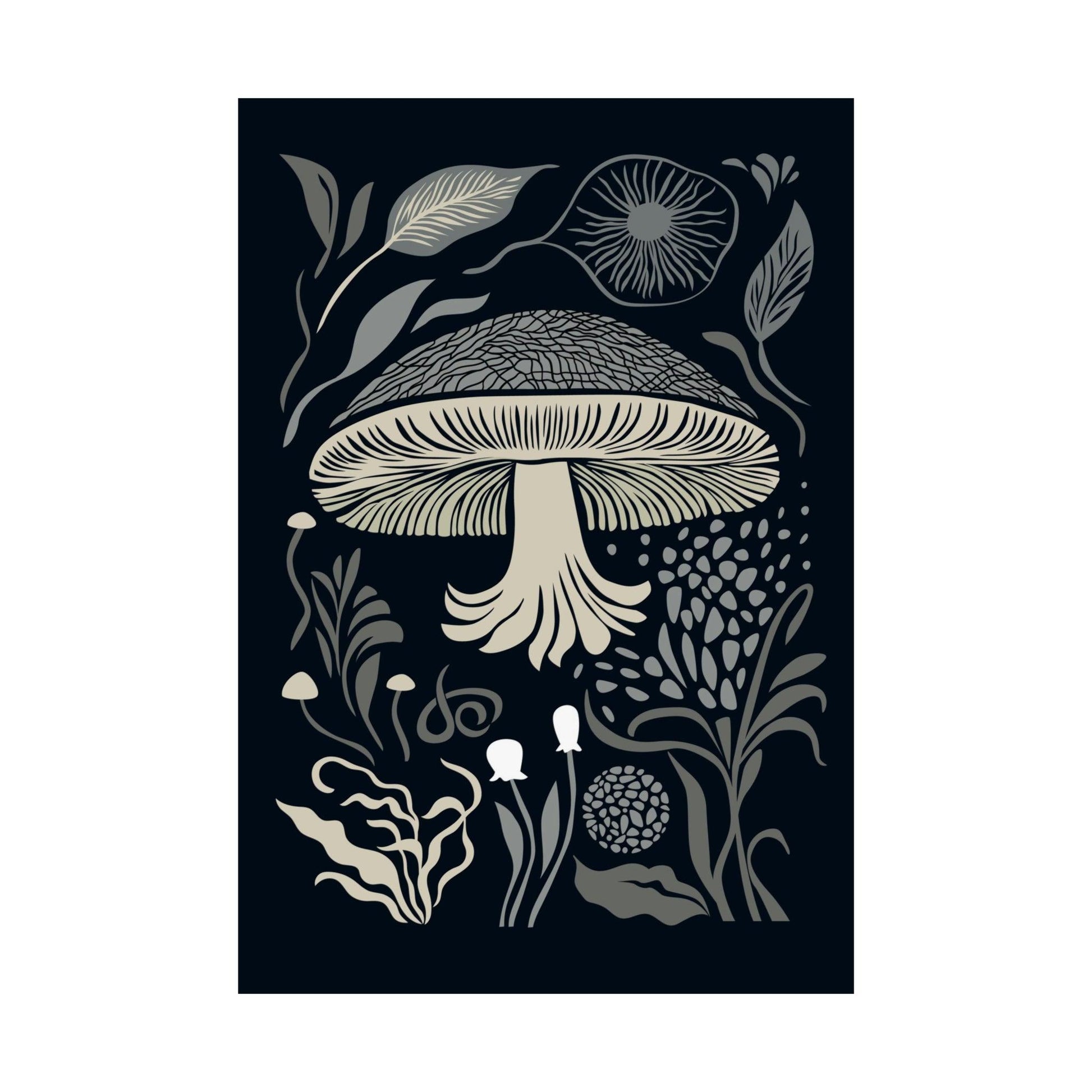 Mushroom Botanical Print - GroveWisdom