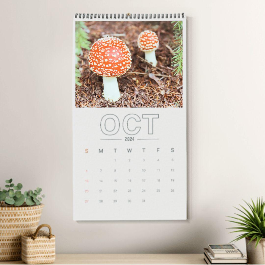 Mushroom Wall Calendar - GroveWisdom