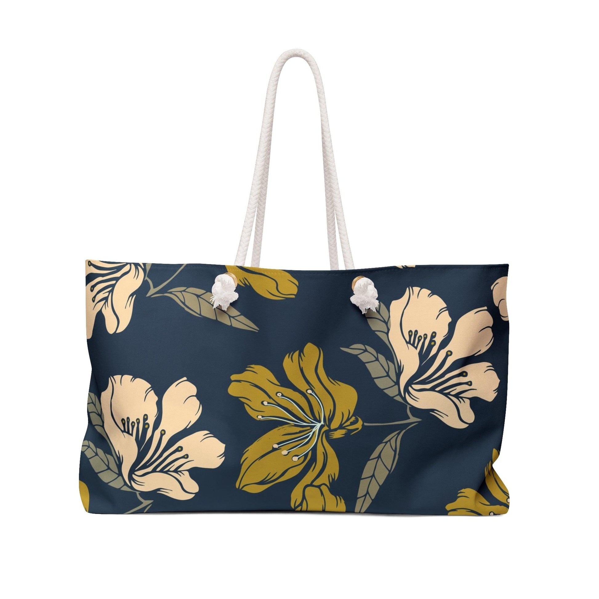 Navy Floral Day Bag - GroveWisdom