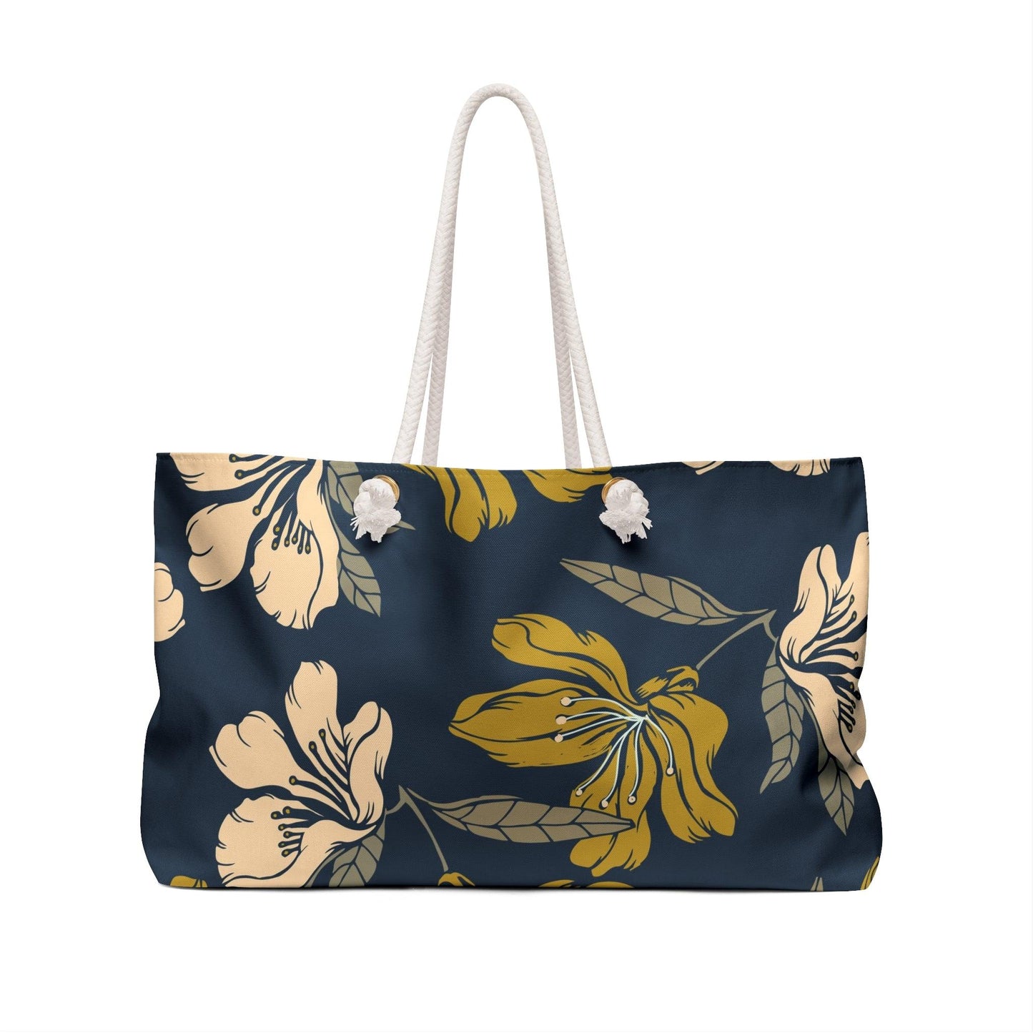 Navy Floral Day Bag - GroveWisdom