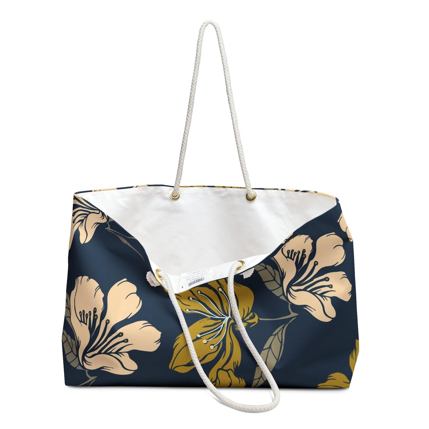 Navy Floral Day Bag - GroveWisdom