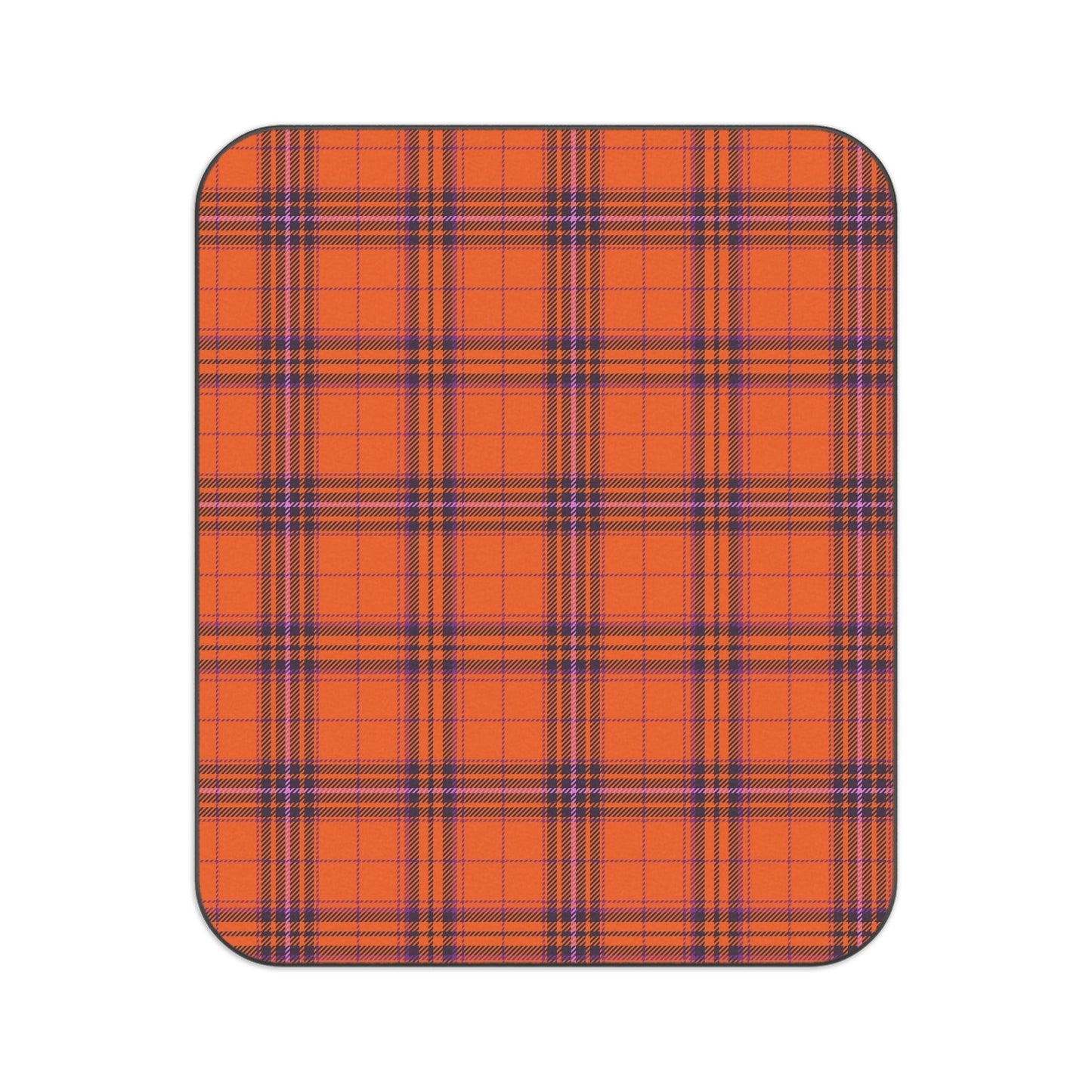 Orange Tartan Picnic Blanket - GroveWisdom