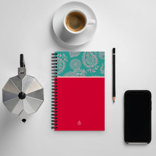 Paisley Color Block Spiral notebook - GroveWisdom