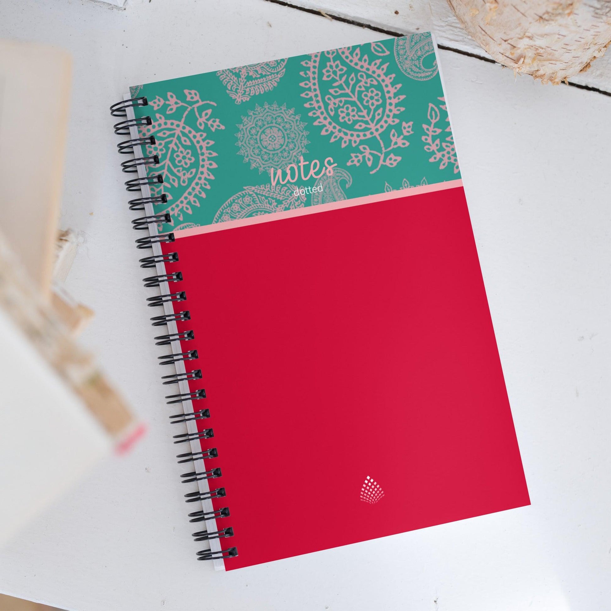 Paisley Color Block Spiral notebook - GroveWisdom