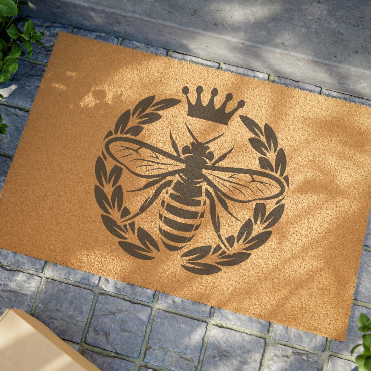 Queen Bee Coronation Coir Doormat - GroveWisdom