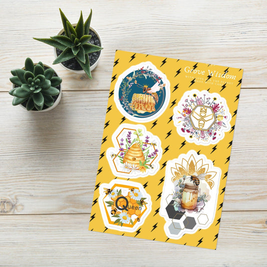 Queen Bee Sticker sheet - GroveWisdom