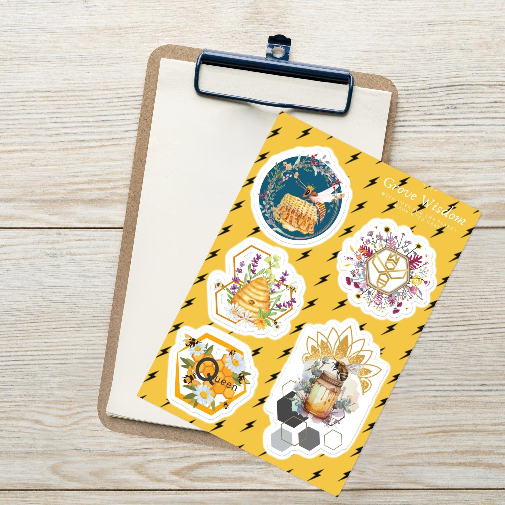 Queen Bee Sticker sheet - GroveWisdom