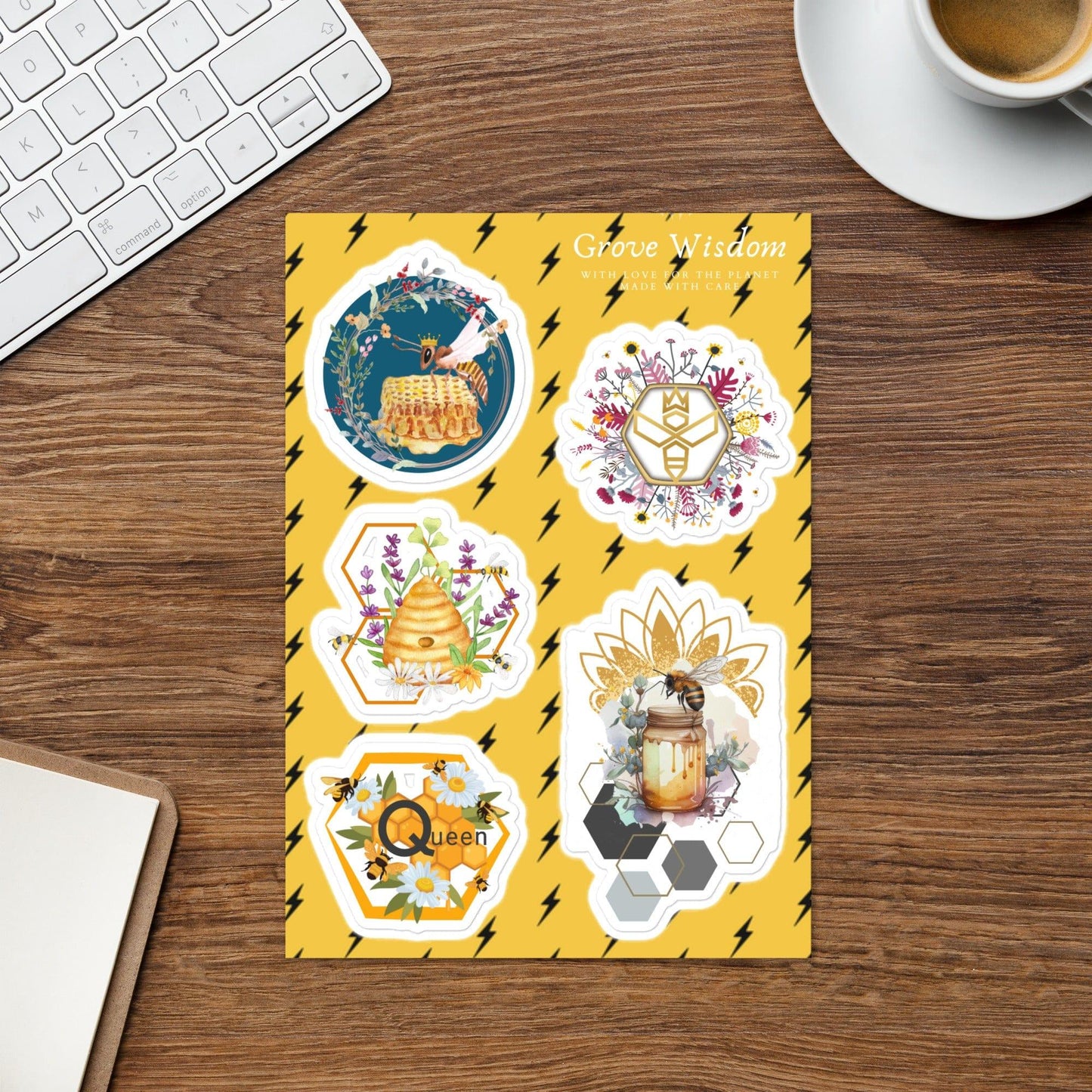 Queen Bee Sticker sheet - GroveWisdom