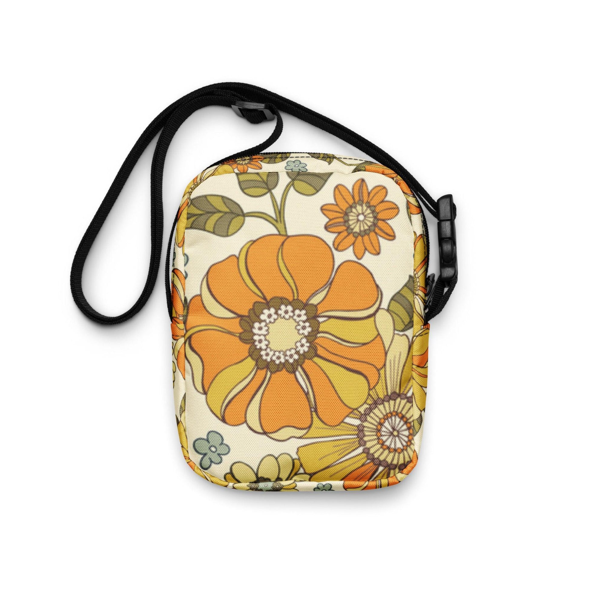 Retro Flowers Utility crossbody bag - GroveWisdom