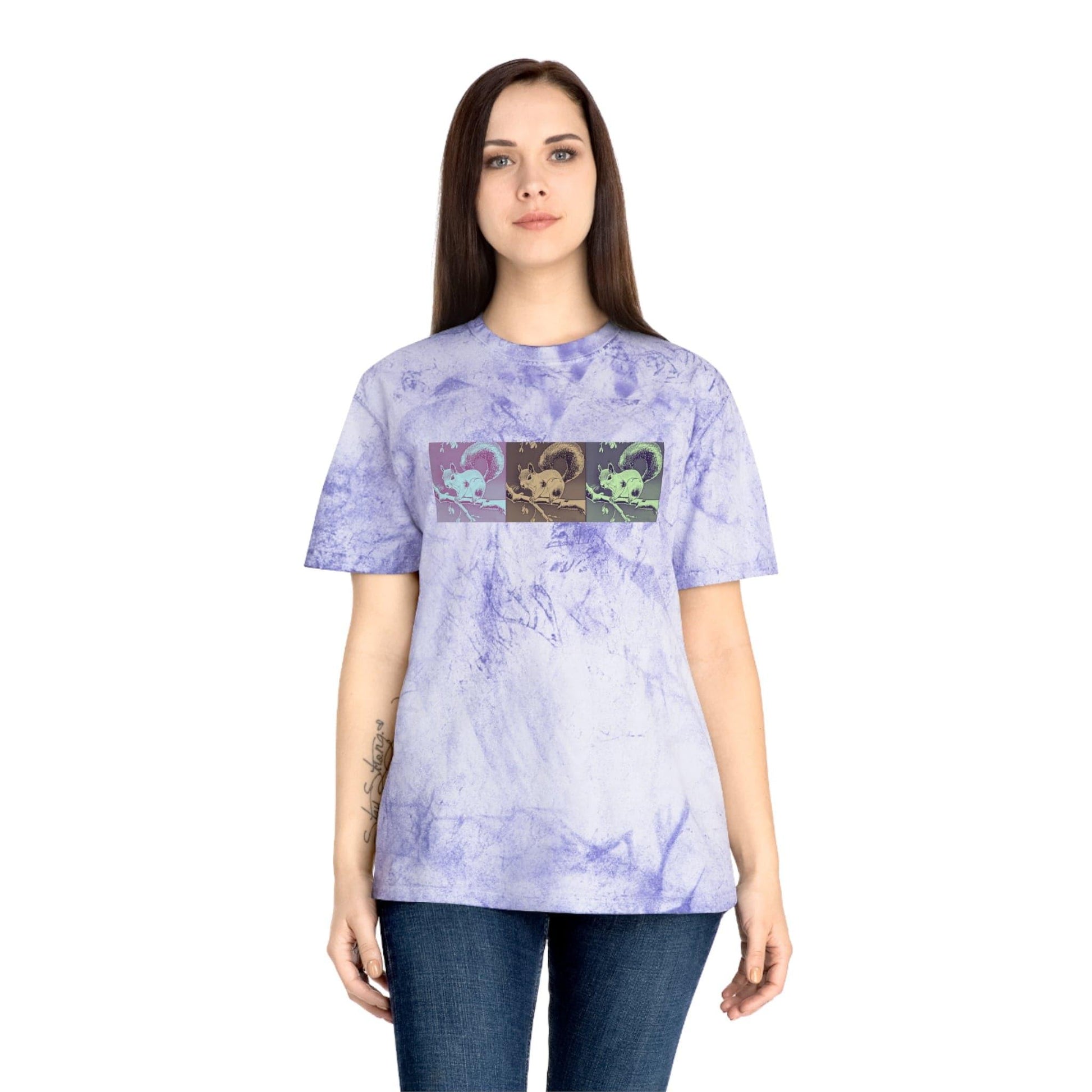 Rockstar Squirrel Unisex Color Blast T-Shirt - GroveWisdom