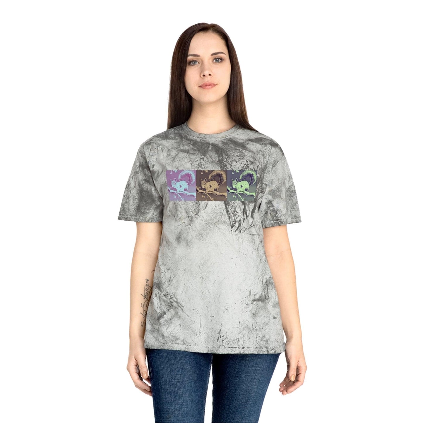 Rockstar Squirrel Unisex Color Blast T-Shirt - GroveWisdom