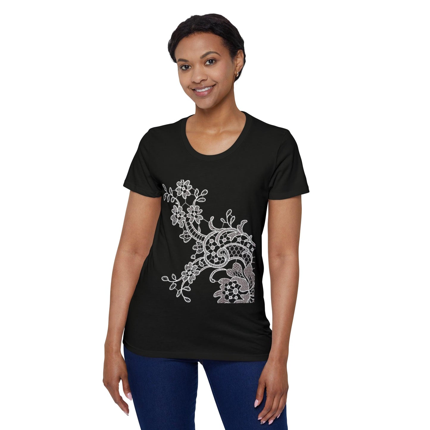 Rose Lace Organic Tee - GroveWisdom