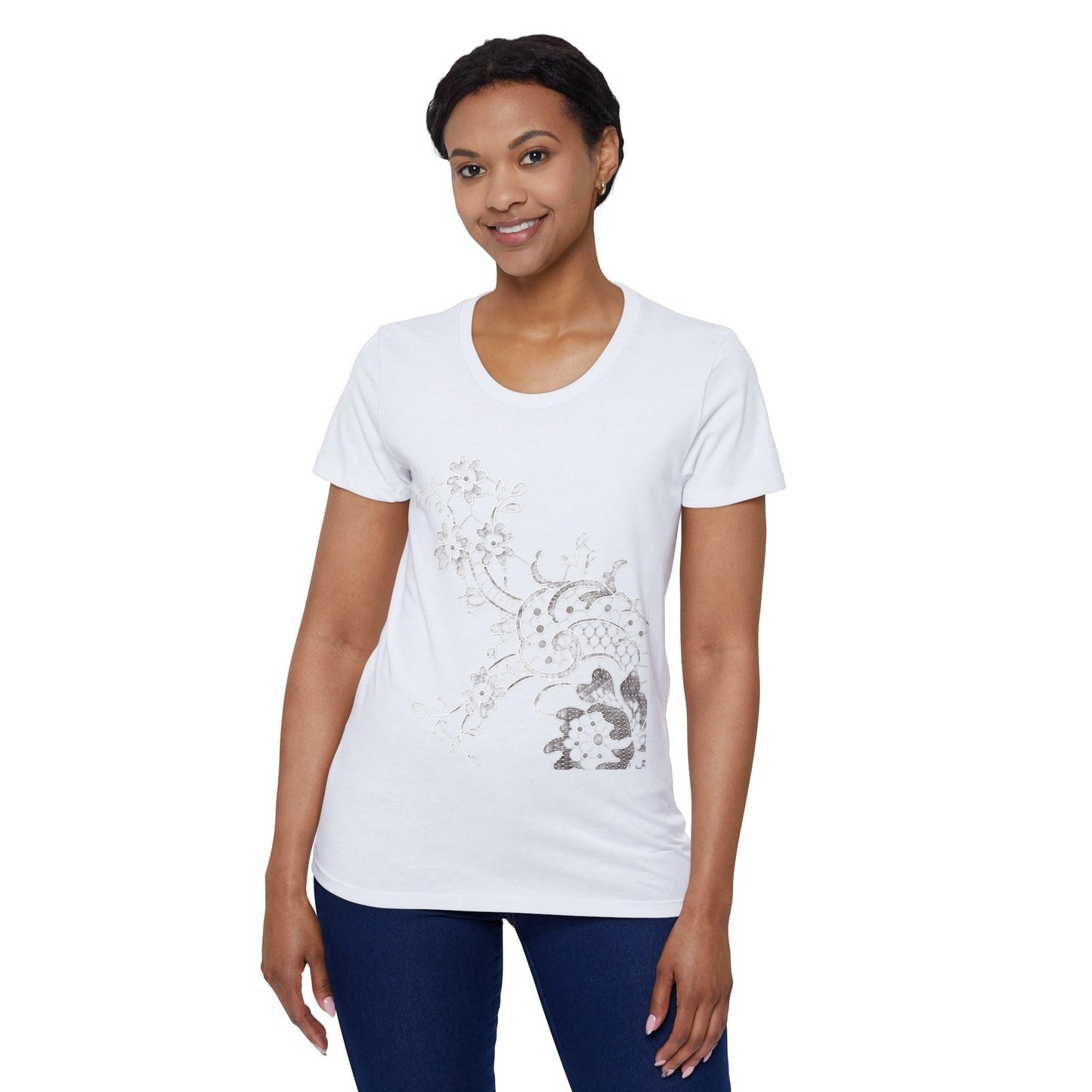 Rose Lace Organic Tee - GroveWisdom