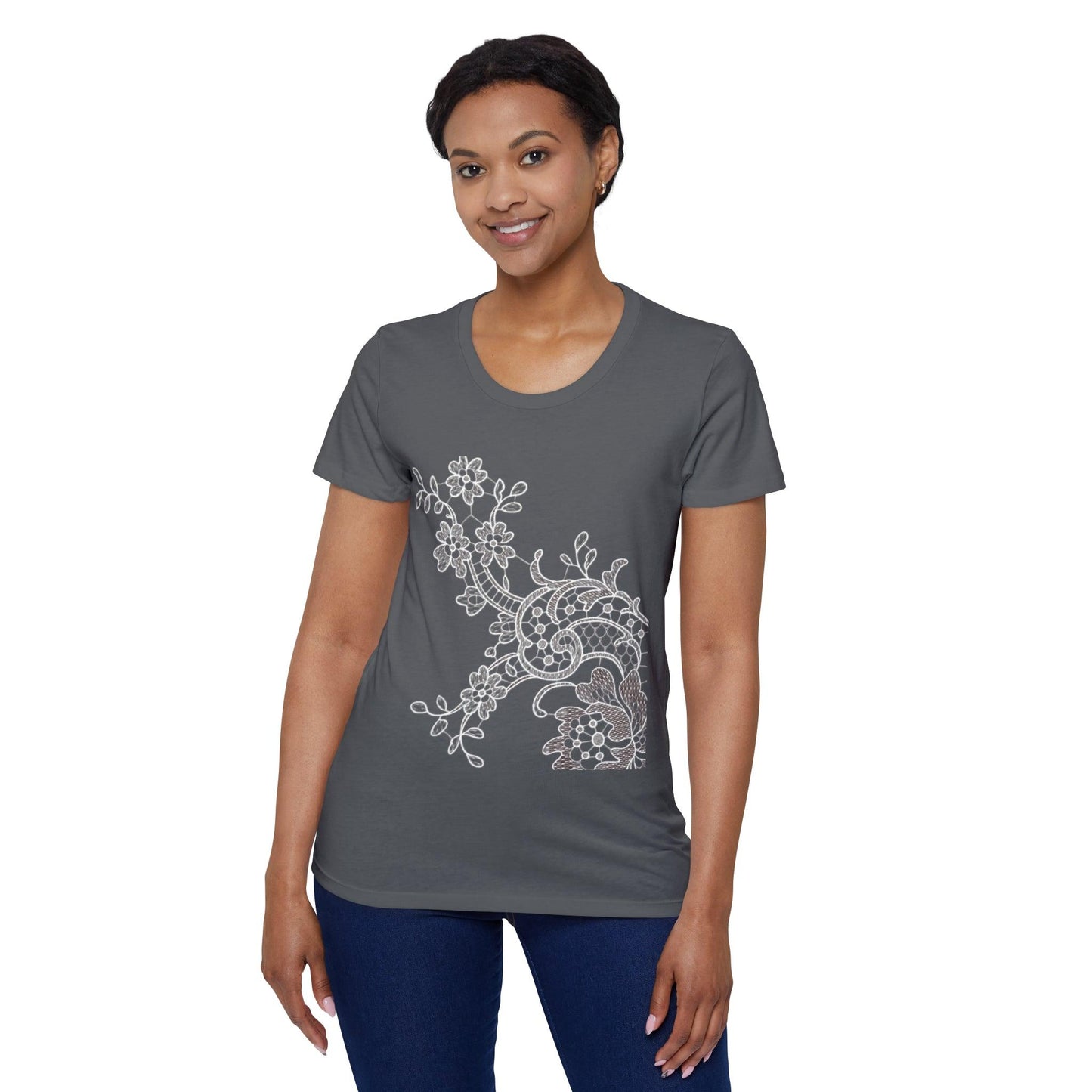 Rose Lace Organic Tee - GroveWisdom