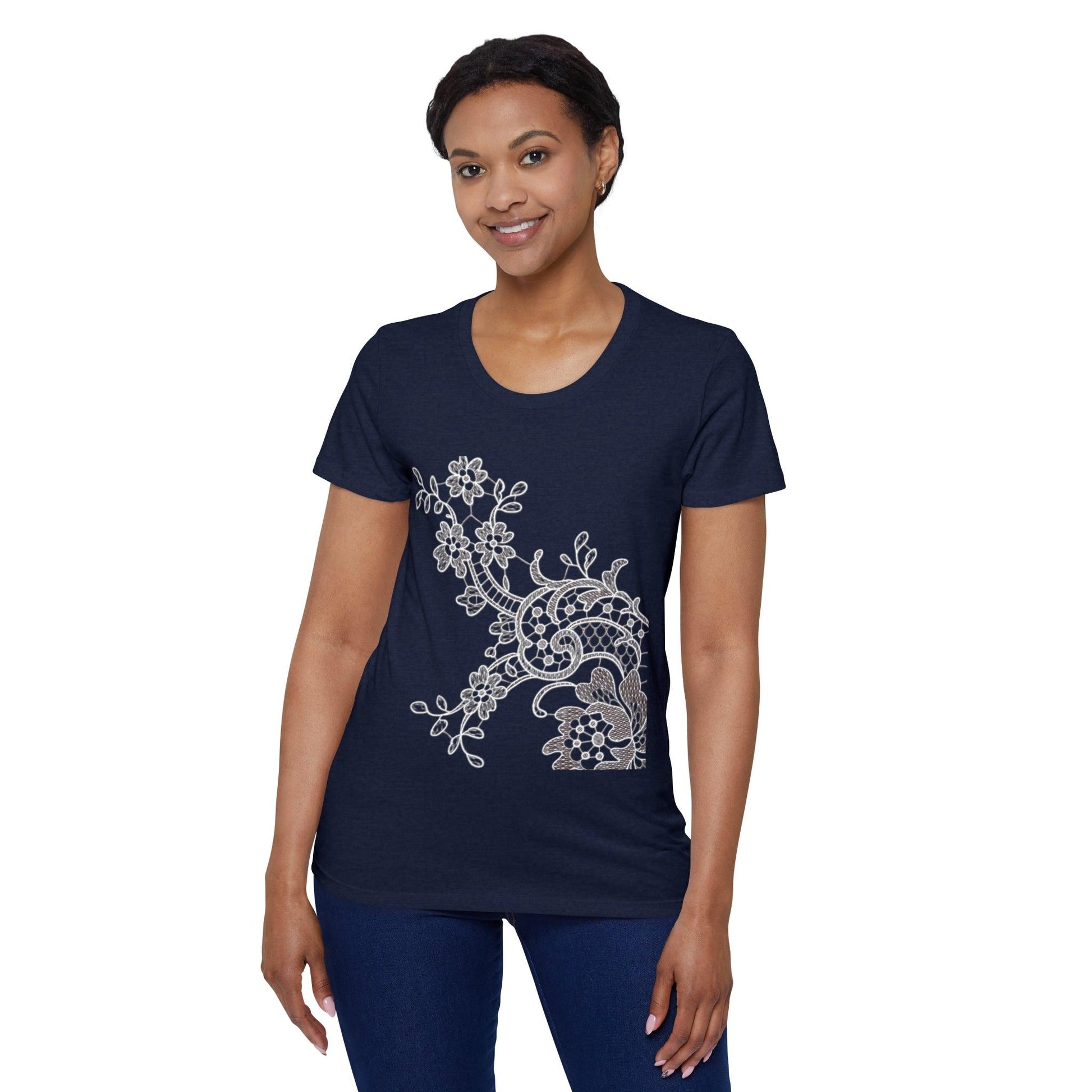 Rose Lace Organic Tee - GroveWisdom