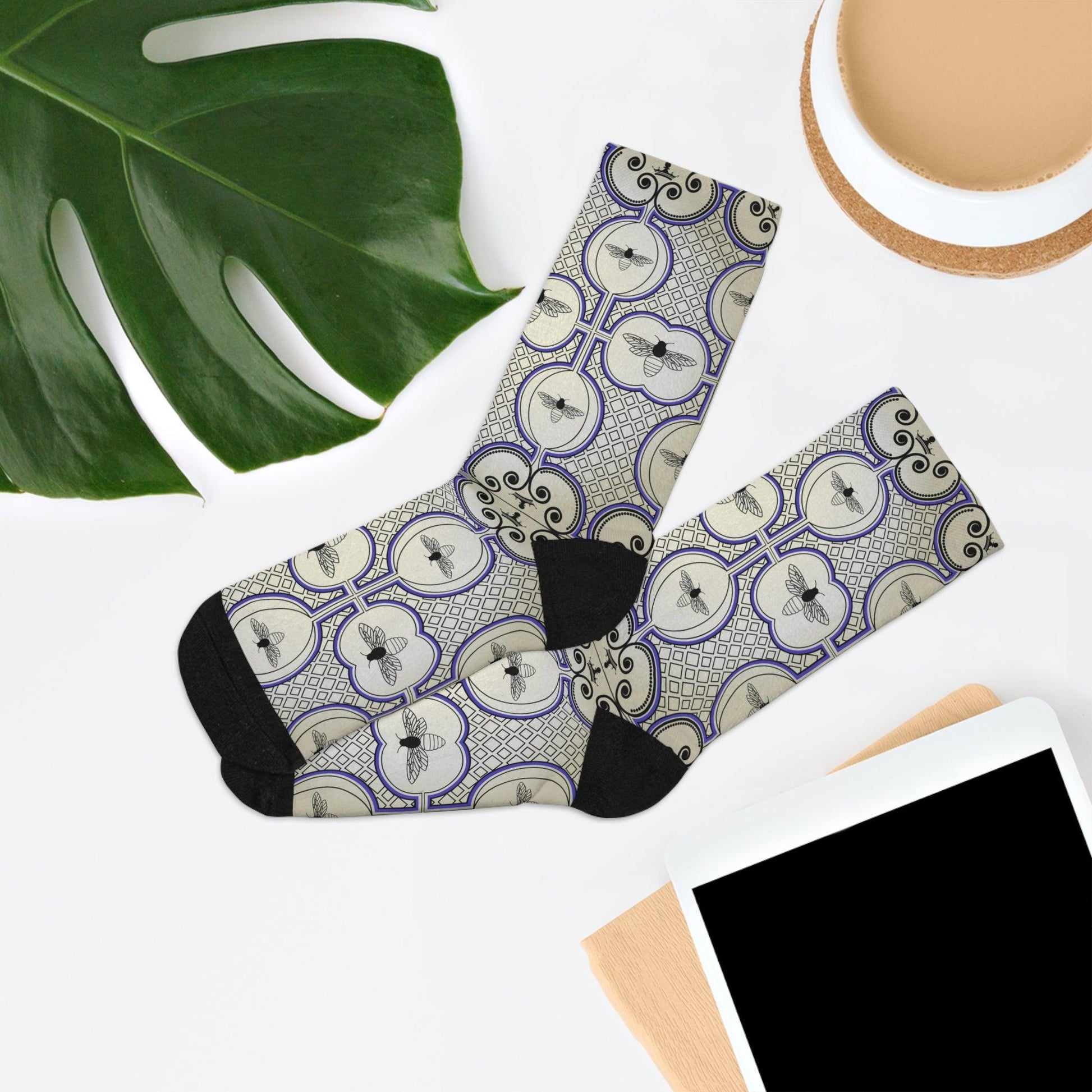 Royal Bees Recycled Poly Socks - GroveWisdom