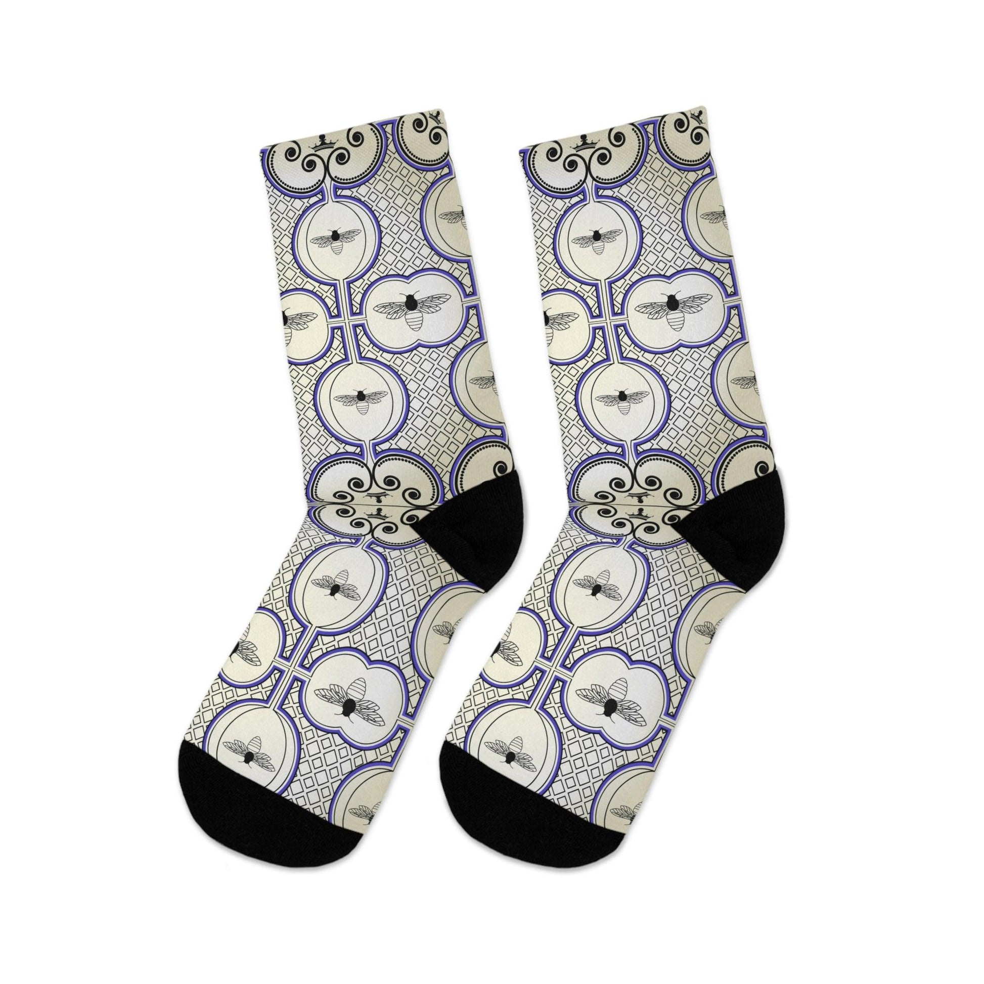 Royal Bees Recycled Poly Socks - GroveWisdom