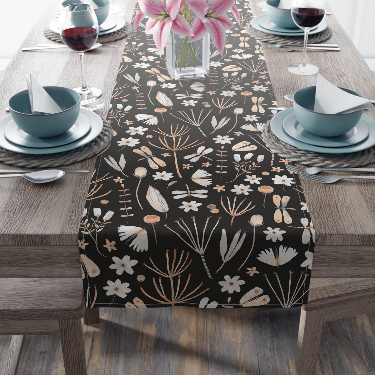 Spring Ecosystem Table Runner - GroveWisdom