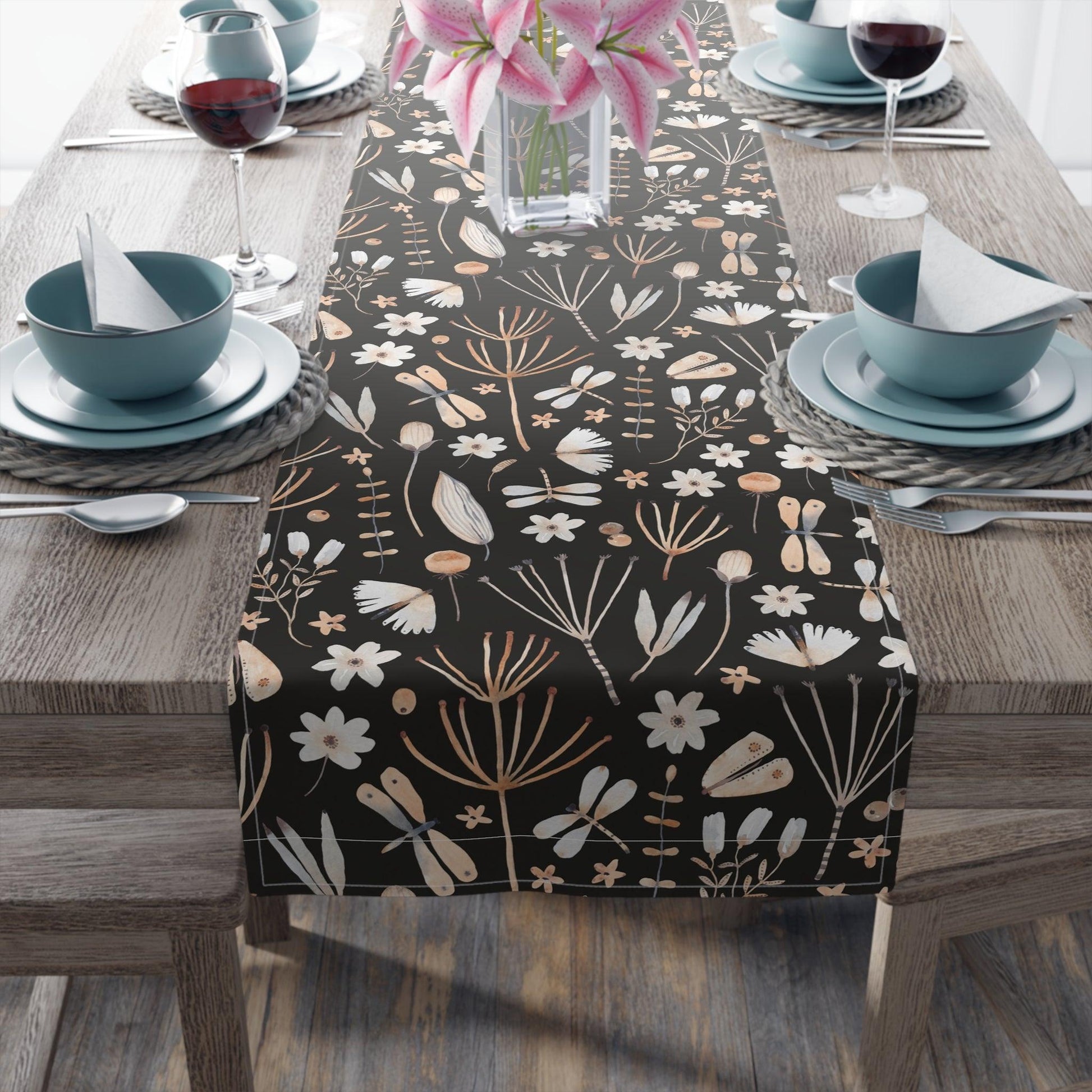 Spring Ecosystem Table Runner - GroveWisdom