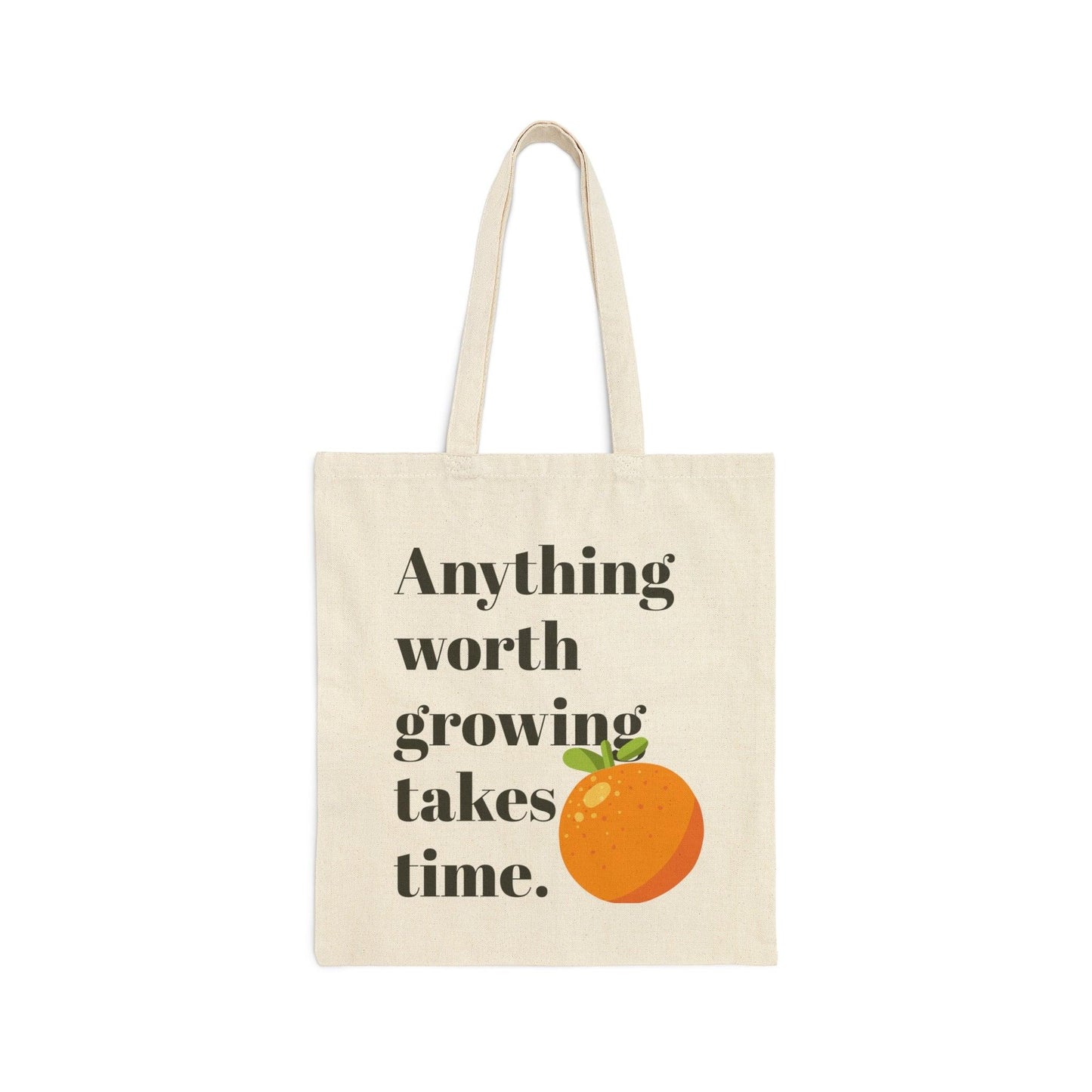 Takes Time Canvas Tote Bag - GroveWisdom