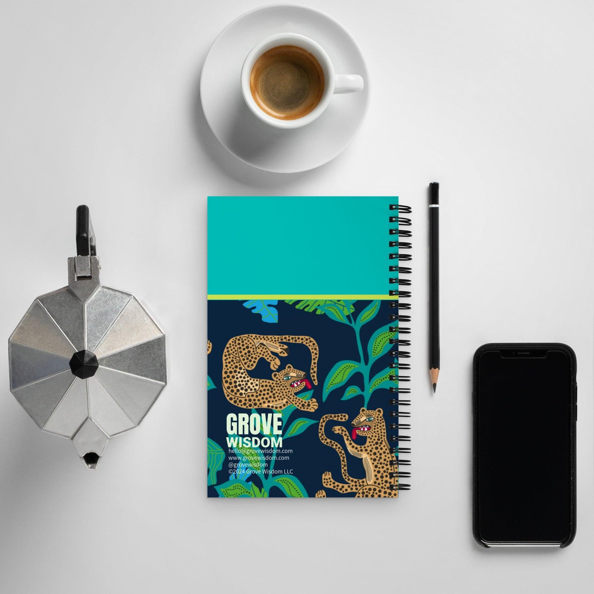 Tiger Color Block Spiral notebook - GroveWisdom