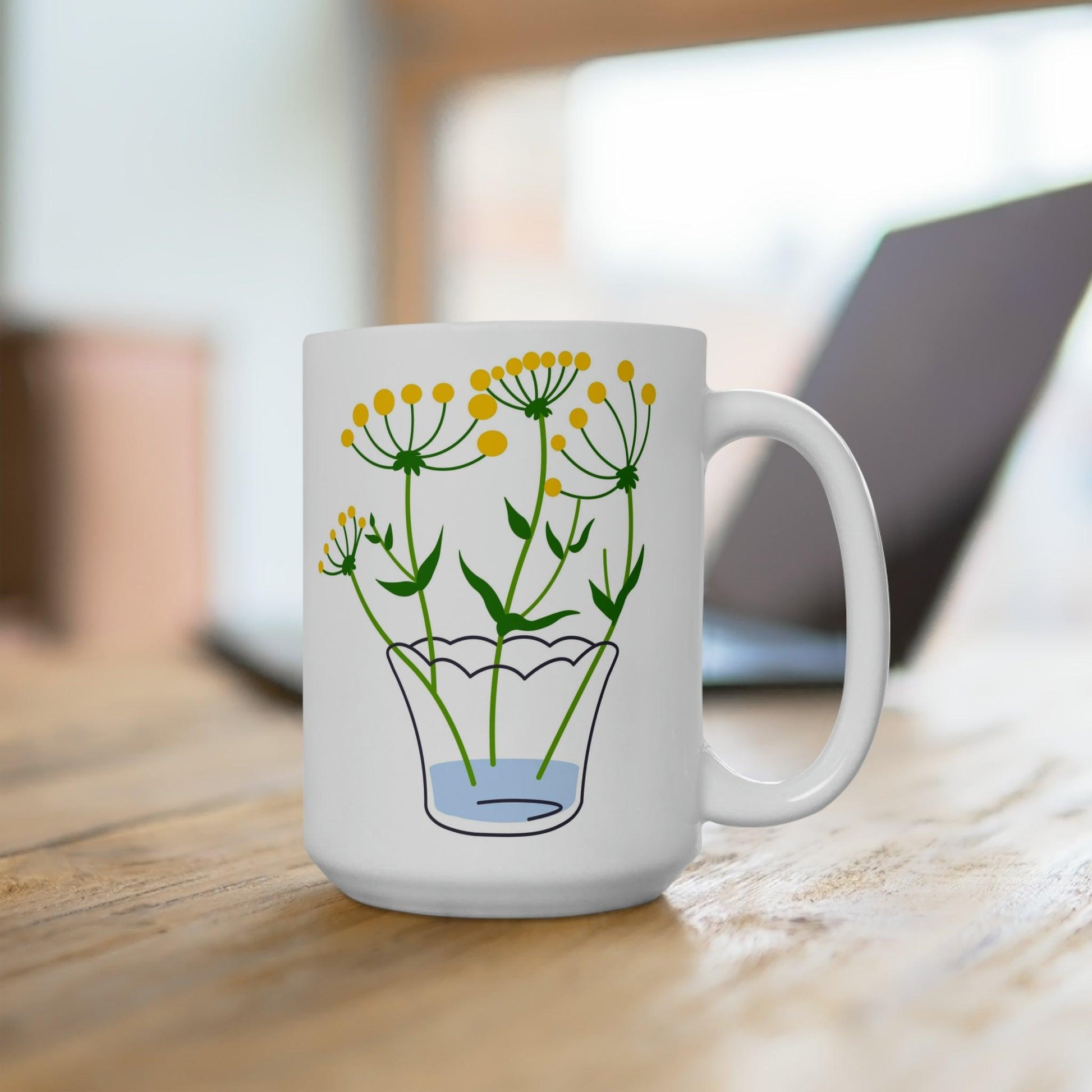 Yarrow Ceramic Mug 15oz - GroveWisdom