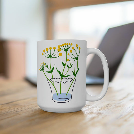 Yarrow Ceramic Mug 15oz - GroveWisdom