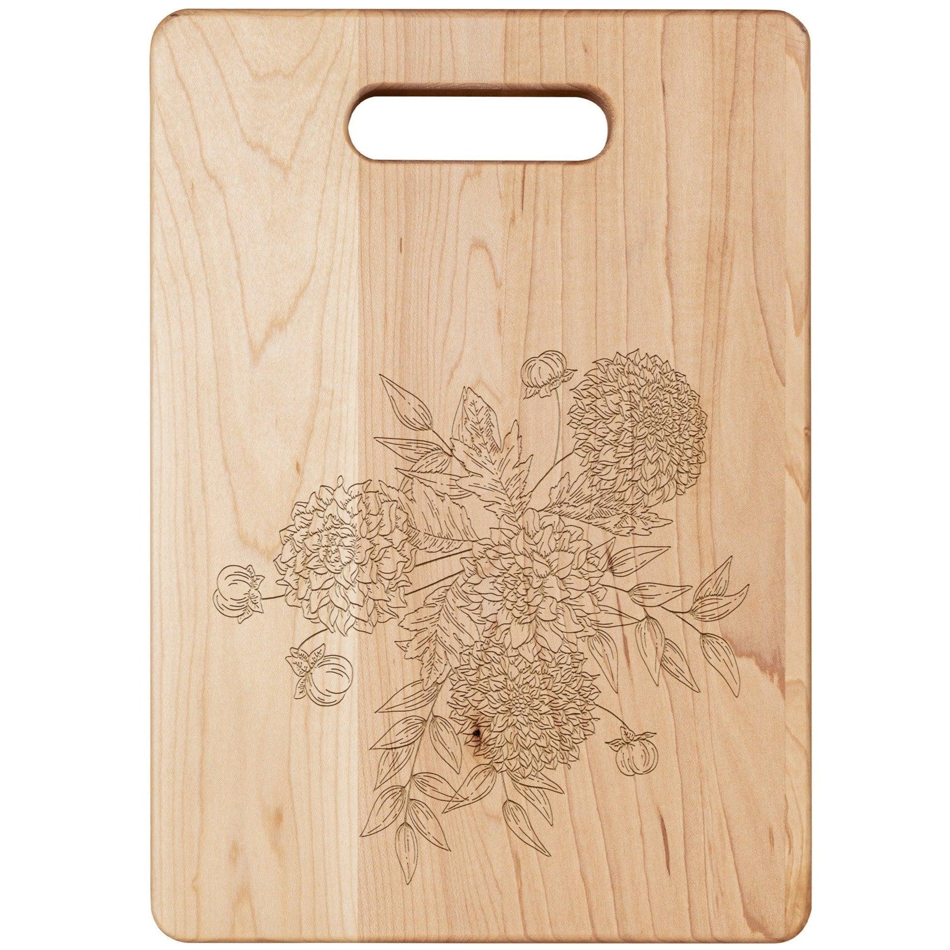 Zinnia Bouquet Maple Cutting Board - GroveWisdom