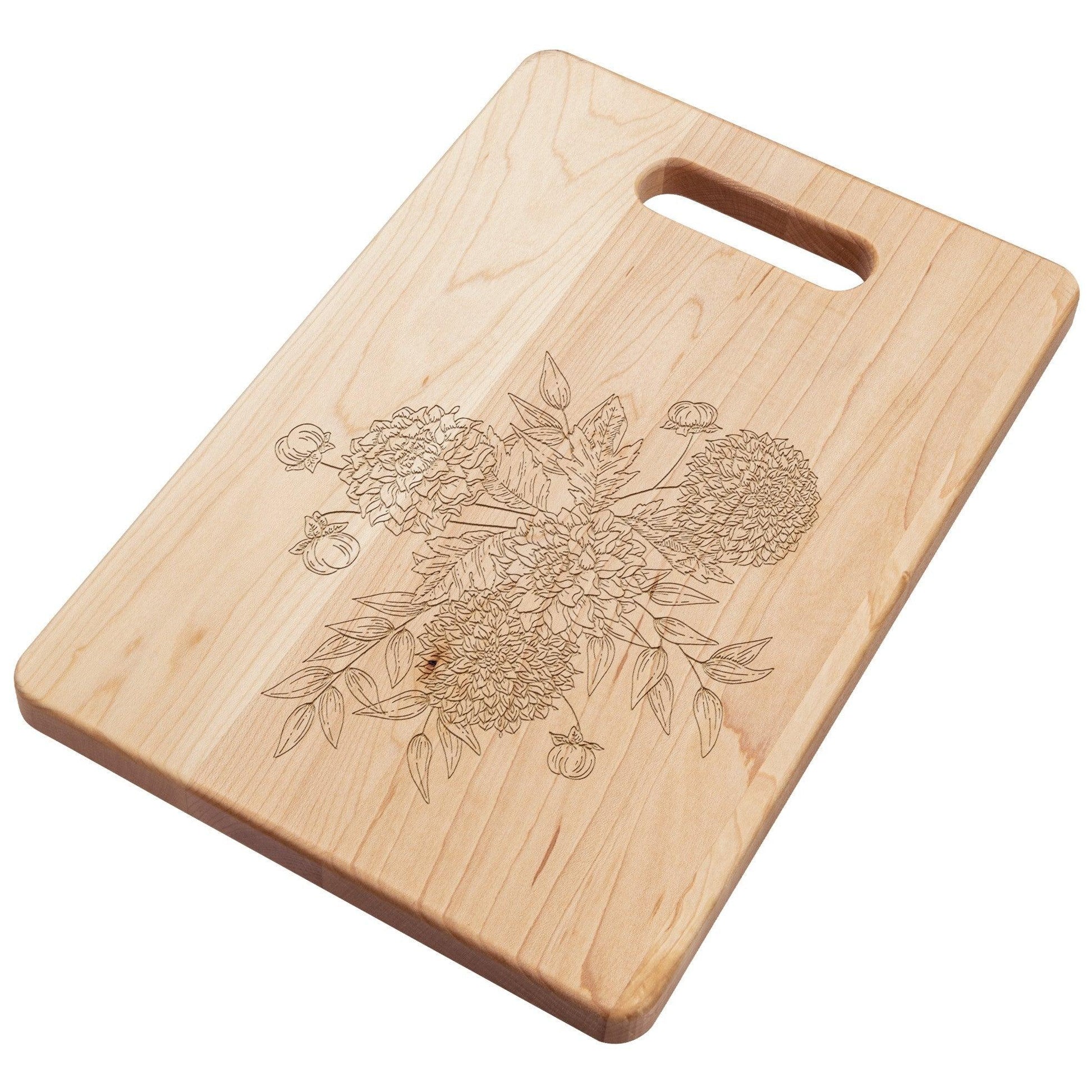 Zinnia Bouquet Maple Cutting Board - GroveWisdom